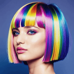 Bowl Cut Rainbow Hairstyle profile picture for women